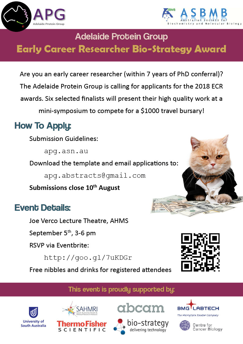 Early Career Researcher Awards 2018, Call For&nbsp;Abstracts